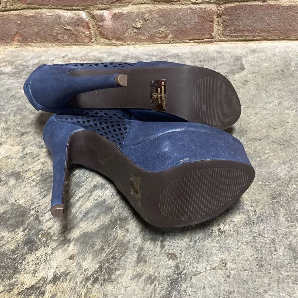 FRH Navy Platform Stiletto Heels Size 8 NEW
